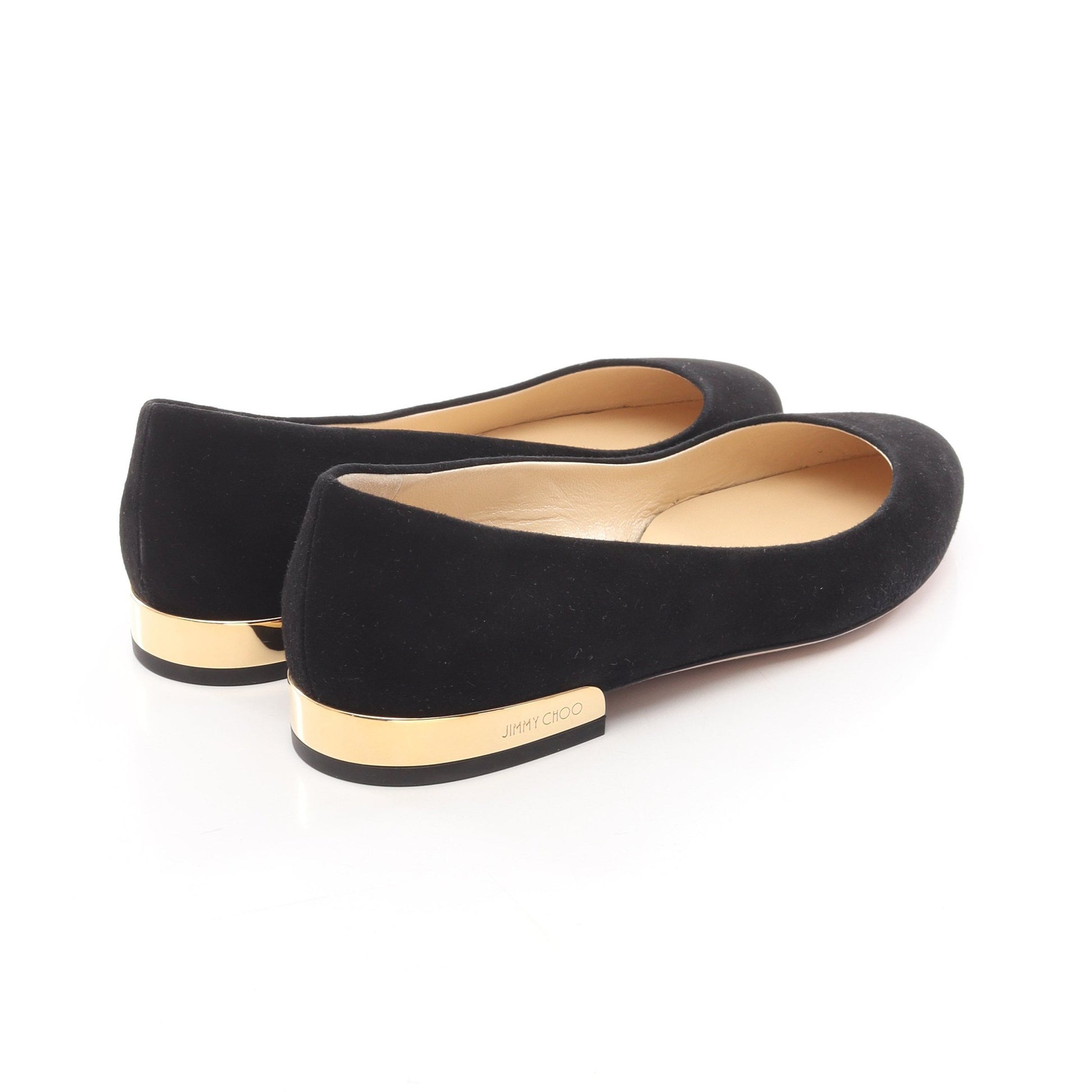 フラットシューズ スエード ブラック ジミーチュウ シューズ JIMMY CHOO