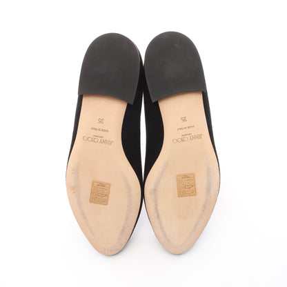 フラットシューズ スエード ブラック ジミーチュウ シューズ JIMMY CHOO