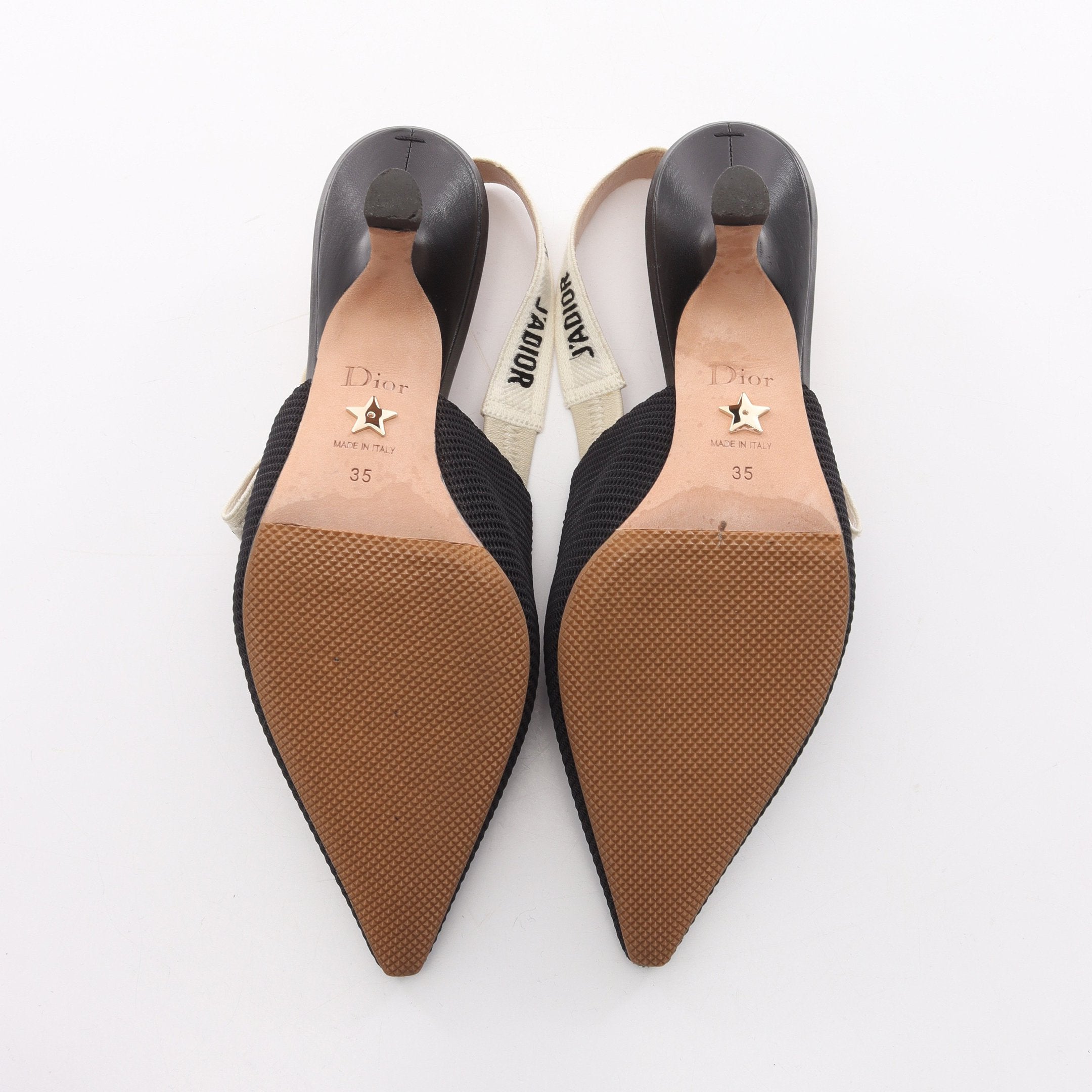 J'ADIOR スリングバック パンプス ファブリック ブラック クリスチャン