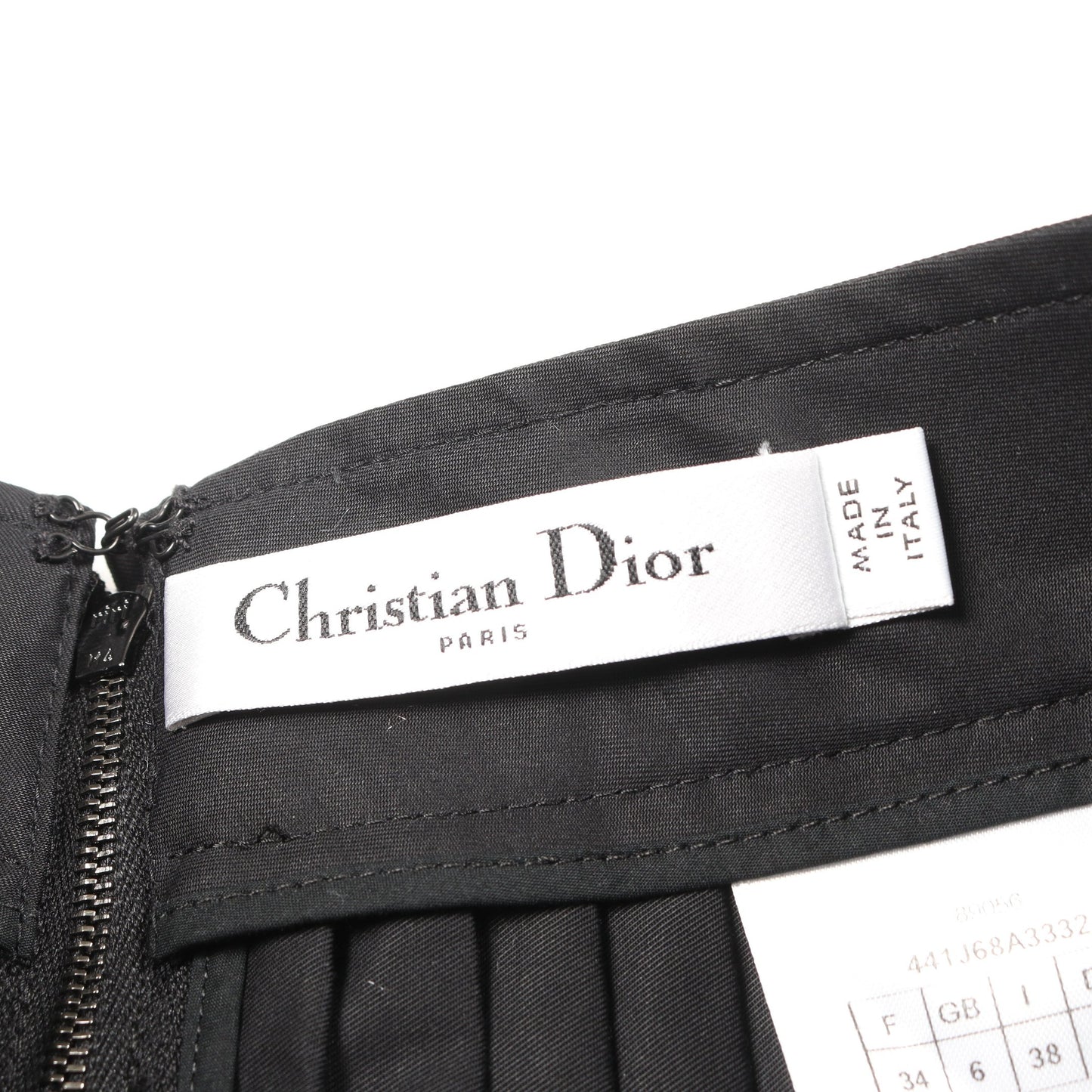 ミニ プリーツ スカート コットン ブラック クリスチャンディオール ボトムス Christian Dior