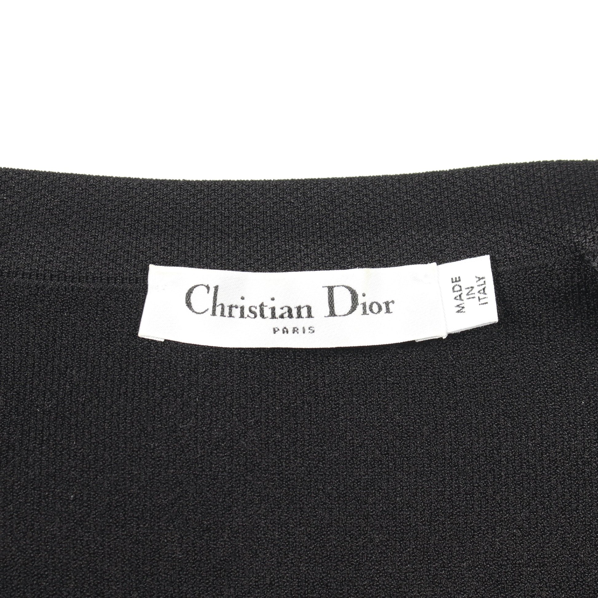 ロゴエンボス ニットワンピース ビスコース ナイロン ブラック クリスチャンディオール ワンピース Christian Dior