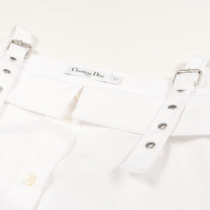 BEE刺繍 オフショルダーシャツ ブラウス コットン ホワイト クリスチャンディオール トップス Christian Dior