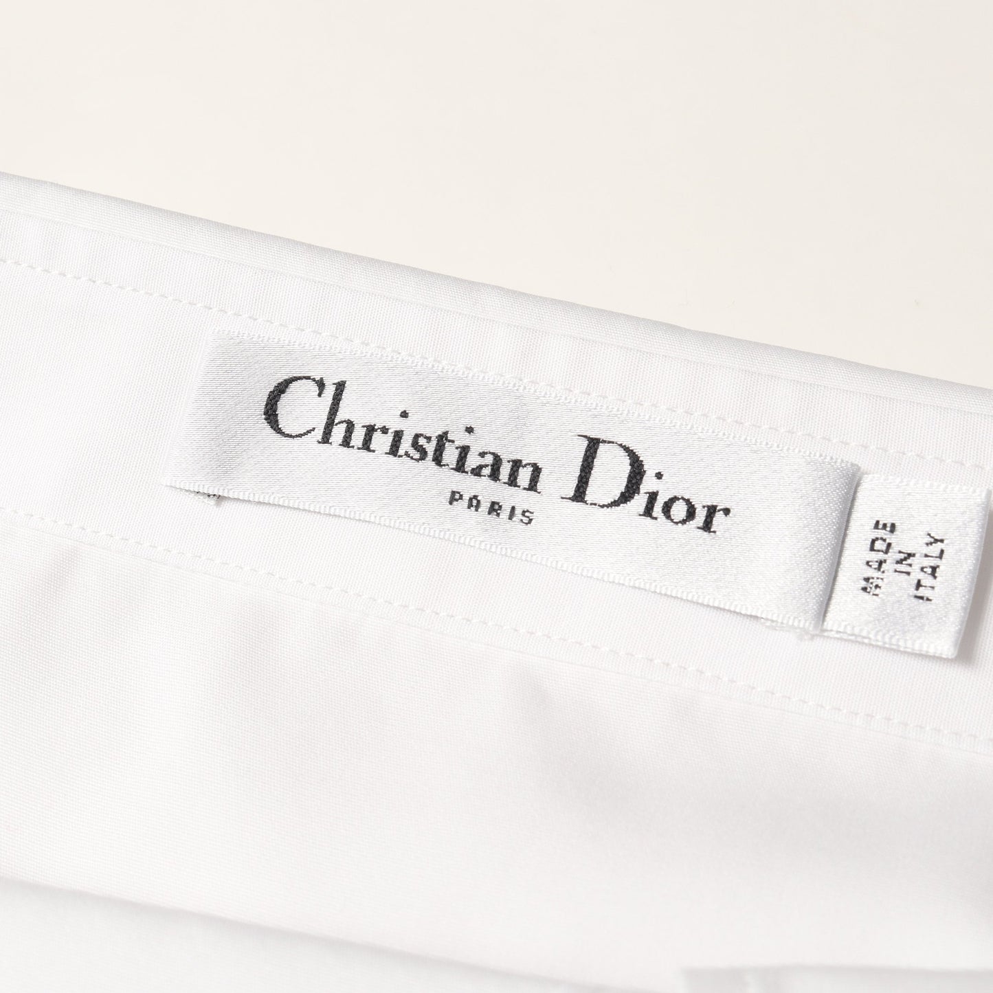 BEE刺繍 オフショルダーシャツ ブラウス コットン ホワイト クリスチャンディオール トップス Christian Dior