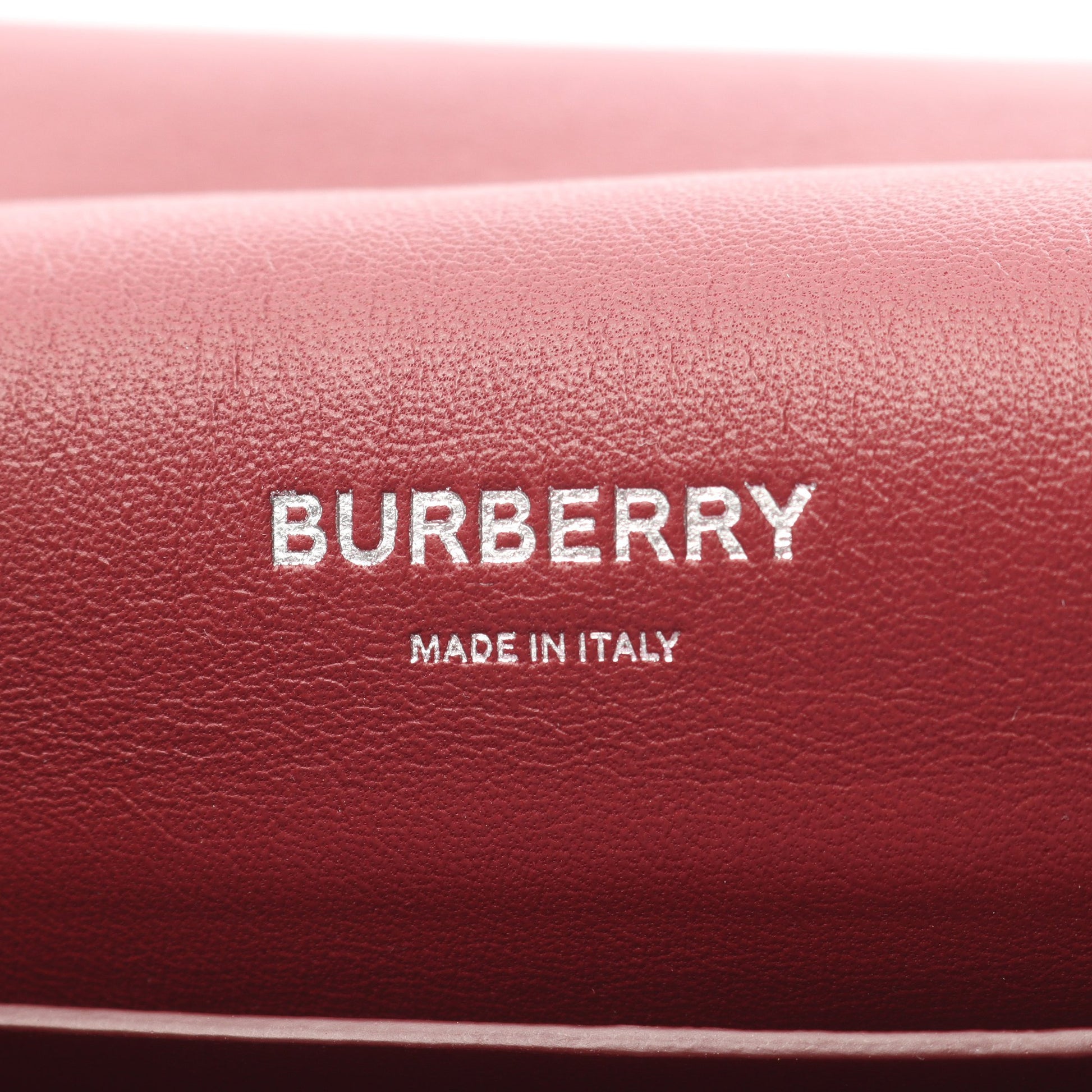 TBロゴ ショルダーバッグ レザー レッド バーバリー バッグ BURBERRY