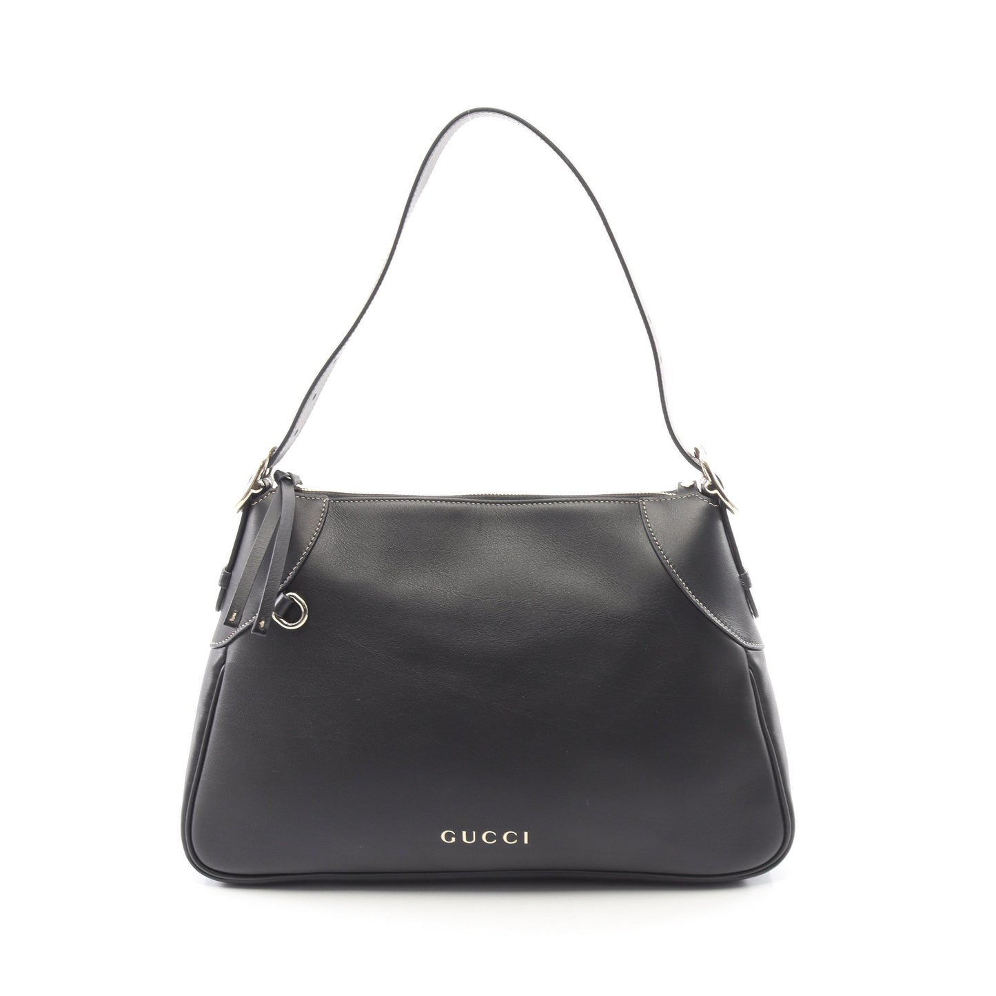 GGエンブレム ミディアム ワンショルダーバッグ レザー ブラック グッチ バッグ GUCCI