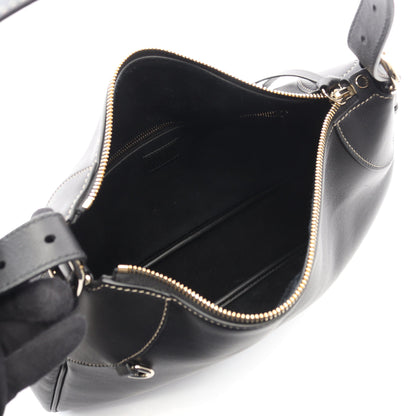 GGエンブレム ミディアム ワンショルダーバッグ レザー ブラック グッチ バッグ GUCCI
