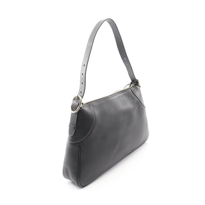 GGエンブレム ミディアム ワンショルダーバッグ レザー ブラック グッチ バッグ GUCCI