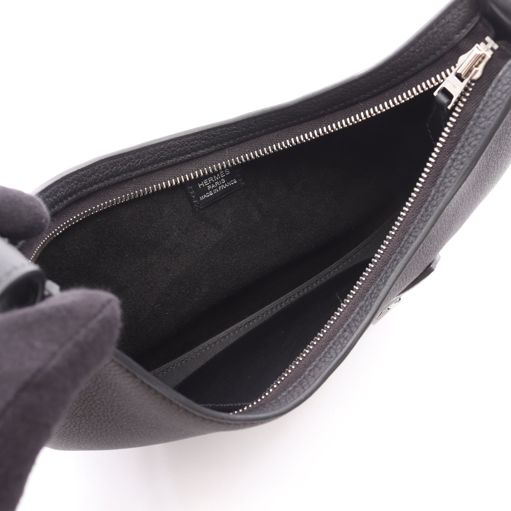 プティ アルソン ショルダーバッグ トゴ ヴォースイフト ブラック シルバー金具 W刻印 エルメス バッグ HERMES