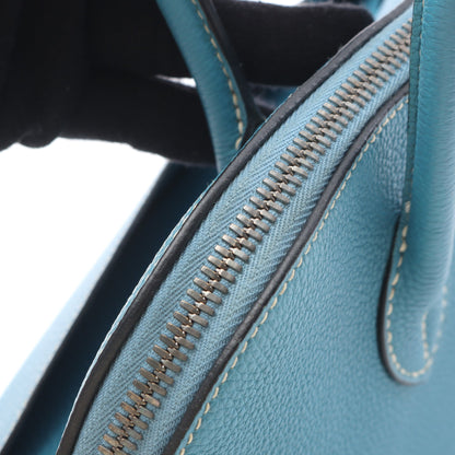 ボリード1923 30 ブルージーン ハンドバッグ トゴ ブルー シルバー金具 □J刻印 エルメス バッグ HERMES