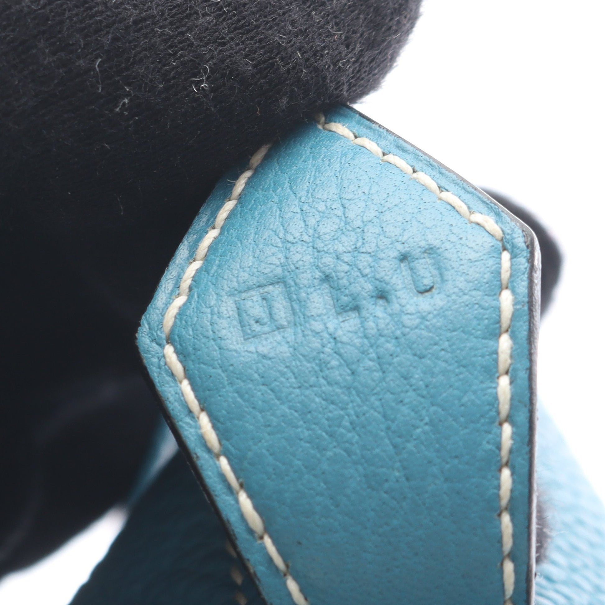 ボリード1923 30 ブルージーン ハンドバッグ トゴ ブルー シルバー金具 □J刻印 エルメス バッグ HERMES
