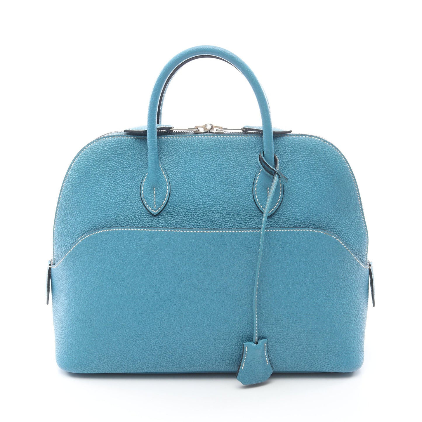 ボリード1923 30 ブルージーン ハンドバッグ トゴ ブルー シルバー金具 □J刻印 エルメス バッグ HERMES