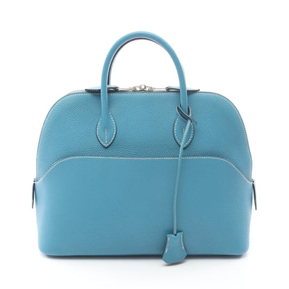 ボリード1923 30 ブルージーン ハンドバッグ トゴ ブルー シルバー金具 □J刻印 エルメス バッグ HERMES