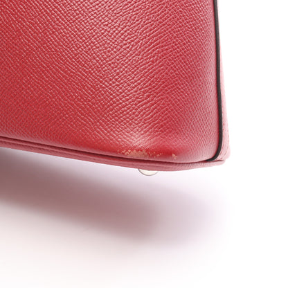 ボリード27 ルージュグレナ ハンドバッグ ヴォーエプソン レッド シルバー金具 2WAY A刻印 エルメス バッグ HERMES