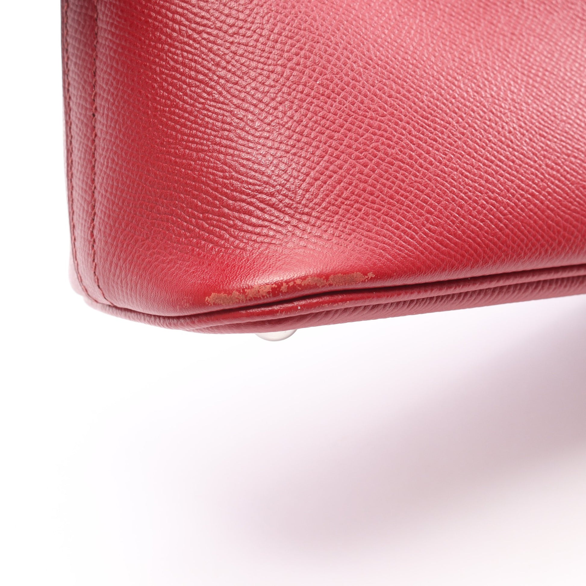 ボリード27 ルージュグレナ ハンドバッグ ヴォーエプソン レッド シルバー金具 2WAY A刻印 エルメス バッグ HERMES