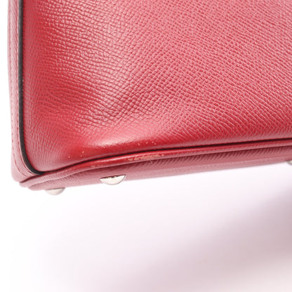 ボリード27 ルージュグレナ ハンドバッグ ヴォーエプソン レッド シルバー金具 2WAY A刻印 エルメス バッグ HERMES