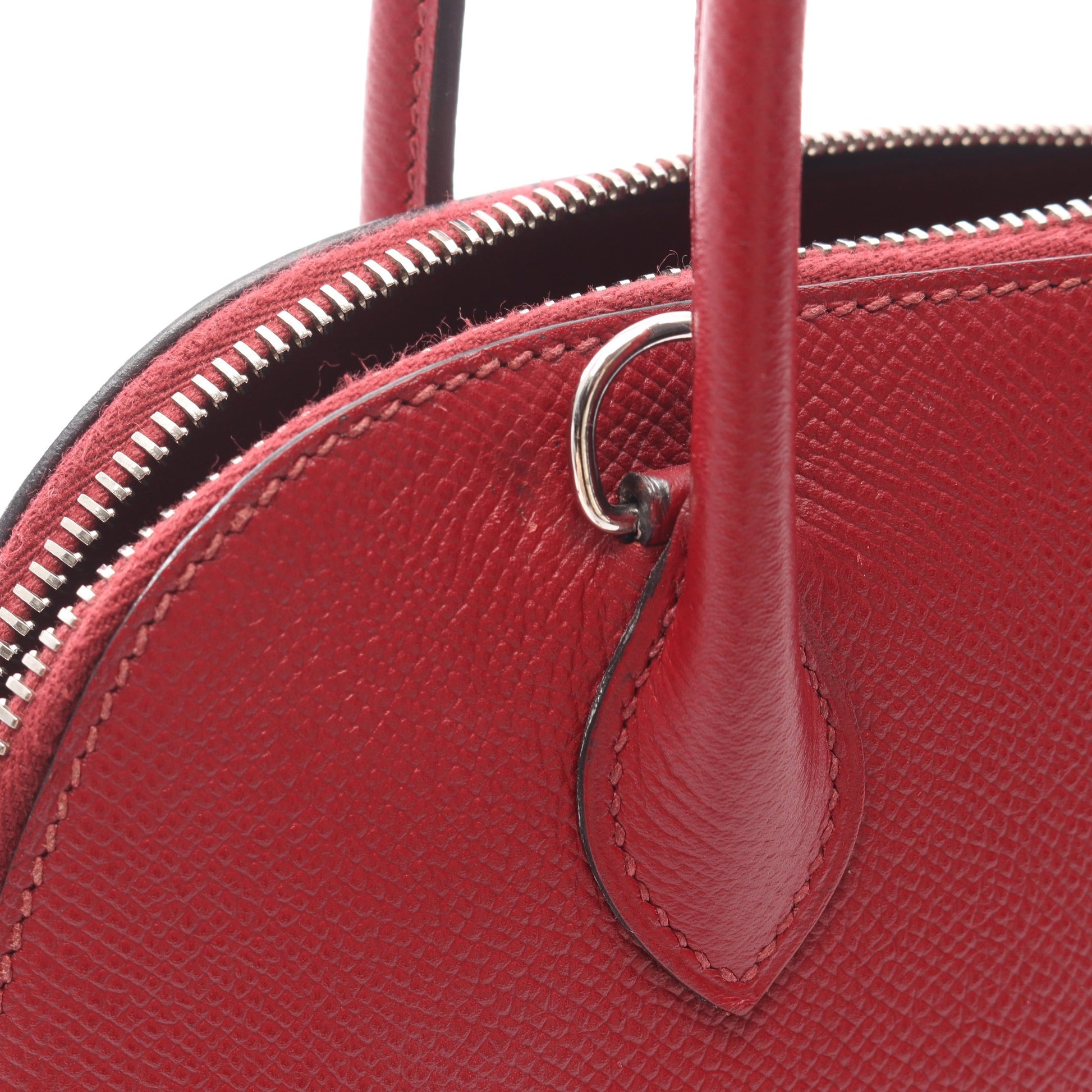 ボリード27 ルージュグレナ ハンドバッグ ヴォーエプソン レッド シルバー金具 2WAY A刻印 エルメス バッグ HERMES