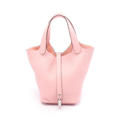 ピコタンロックPM ローズサクラ ハンドバッグ トリヨンクレマンス ライトピンク シルバー金具 B刻印 エルメス バッグ HERMES
