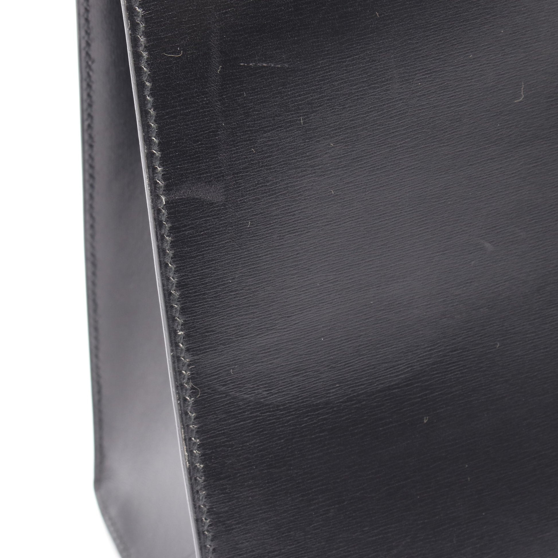 ケリー32 ハンドバッグ ボックスカーフ ブラック ゴールド金具 外縫い 2WAY ○V刻印 エルメス バッグ HERMES