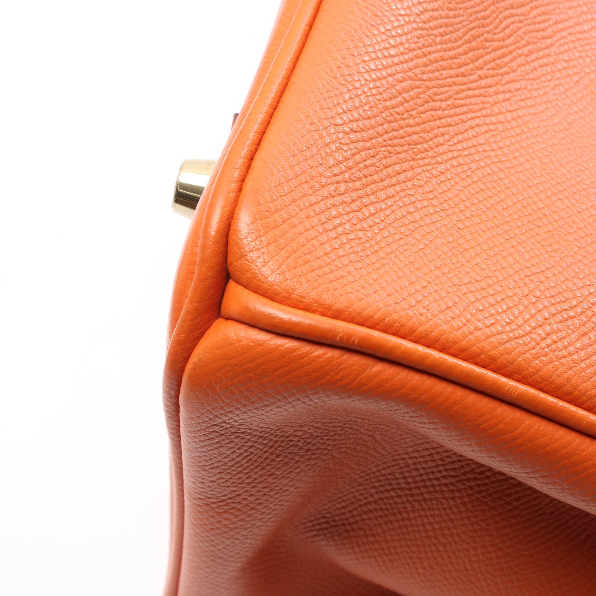 バーキン30 ハンドバッグ ヴォーエプソン オレンジ ゴールド金具 □Q刻印 エルメス バッグ HERMES