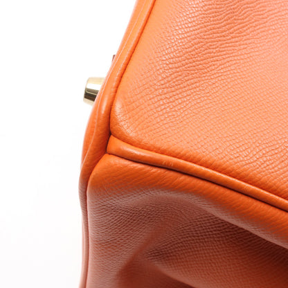 バーキン30 ハンドバッグ ヴォーエプソン オレンジ ゴールド金具 □Q刻印 エルメス バッグ HERMES