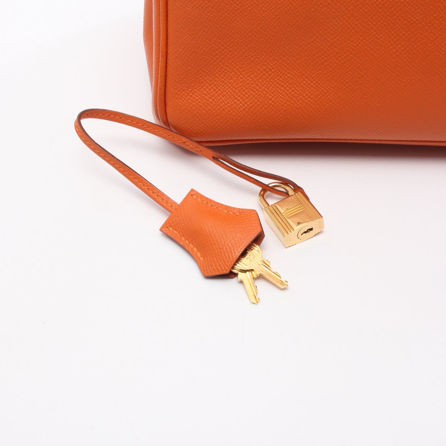 バーキン30 ハンドバッグ ヴォーエプソン オレンジ ゴールド金具 □Q刻印 エルメス バッグ HERMES