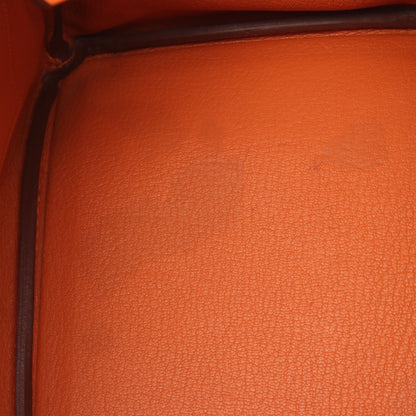 バーキン30 ハンドバッグ ヴォーエプソン オレンジ ゴールド金具 □Q刻印 エルメス バッグ HERMES