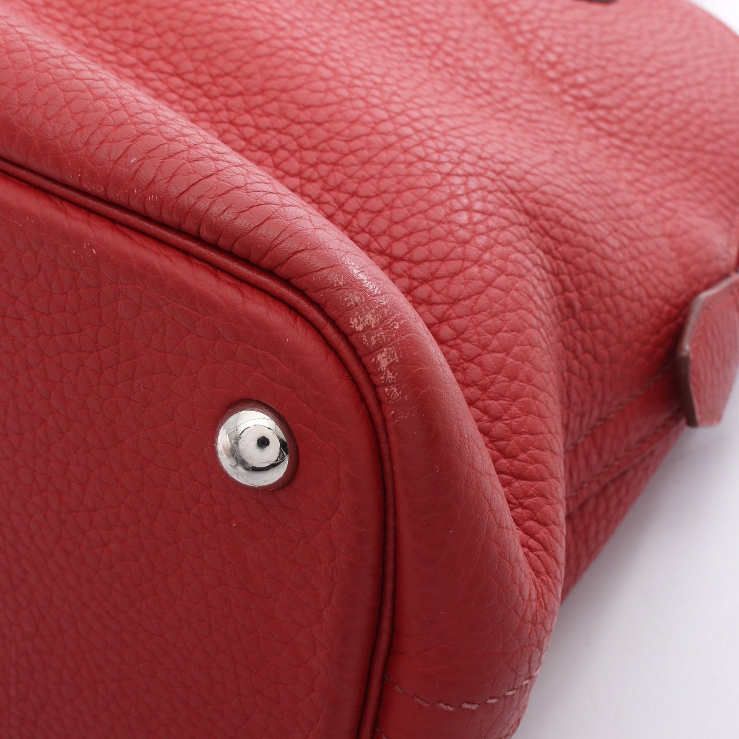 ボリード31 ルージュガランス ハンドバッグ トリヨンクレマンス レッド シルバー金具 2WAY □P刻印 エルメス バッグ HERMES
