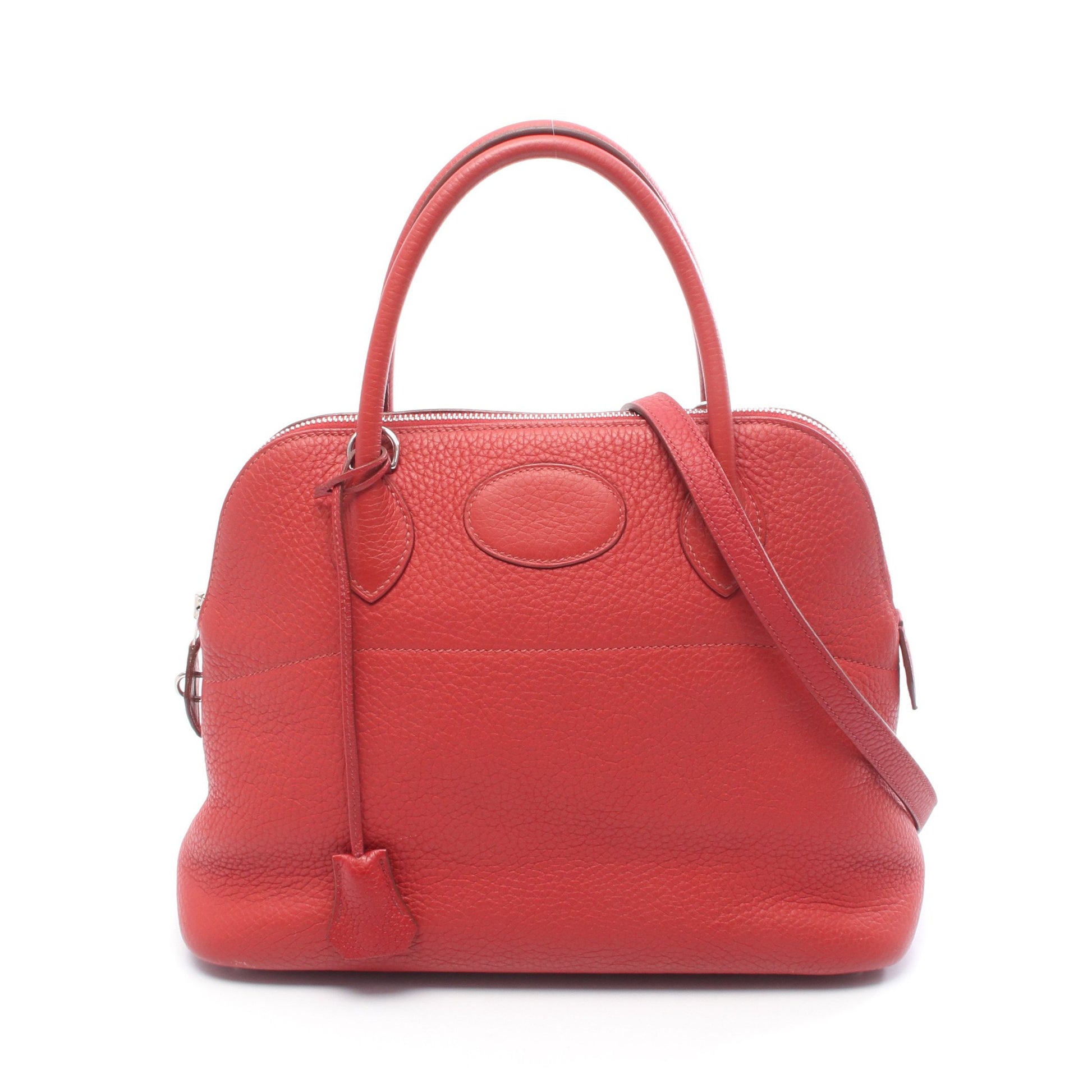 ボリード31 ルージュガランス ハンドバッグ トリヨンクレマンス レッド シルバー金具 2WAY □P刻印 エルメス バッグ HERMES