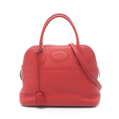 ボリード31 ルージュガランス ハンドバッグ トリヨンクレマンス レッド シルバー金具 2WAY □P刻印 エルメス バッグ HERMES