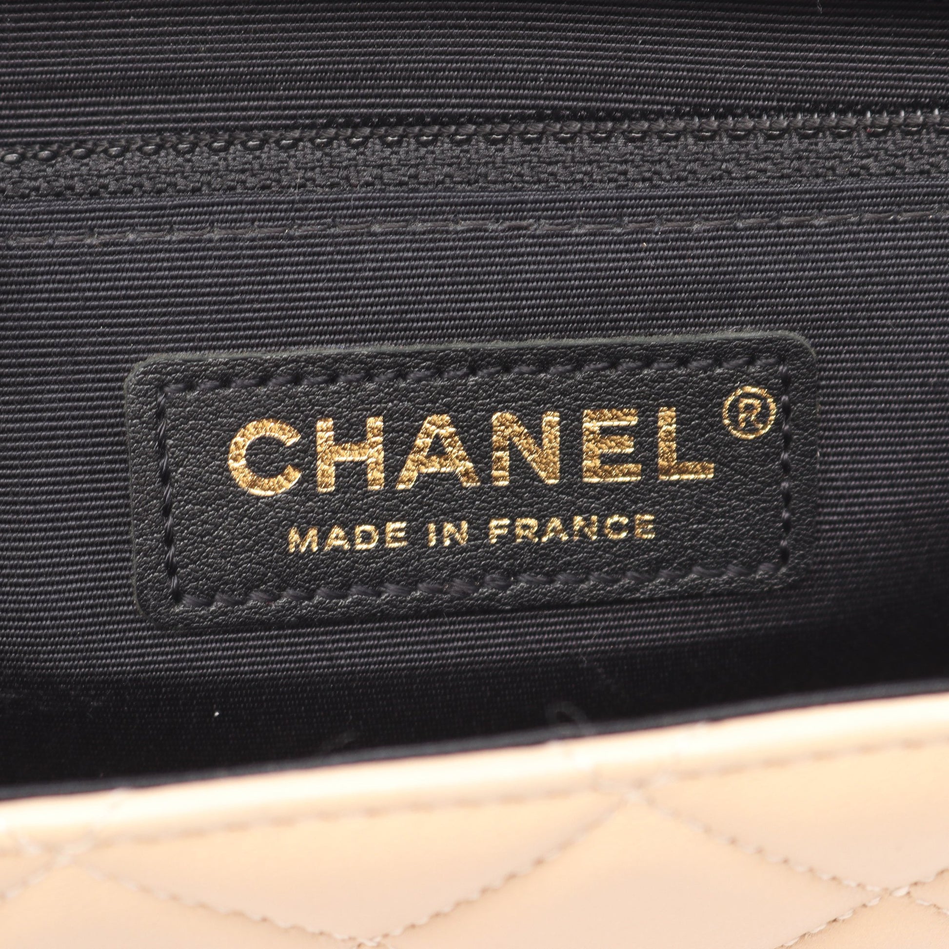 マトラッセ チェーンショルダーバッグ ラムスキン ブラック ベージュ ゴールド金具 シャネル バッグ CHANEL