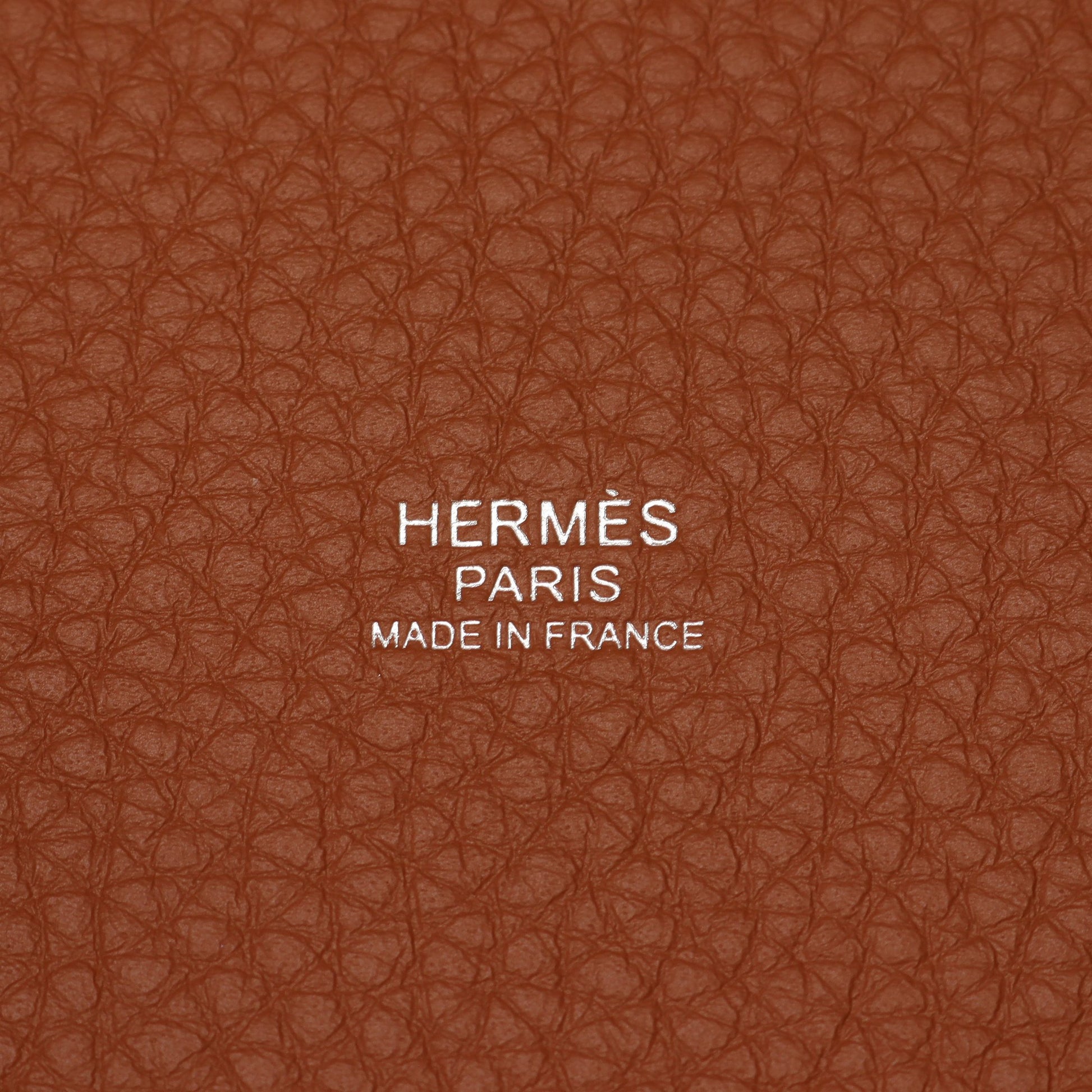 ピコタンロックPM ゴールド ハンドバッグ トリヨンクレマンス ブラウン シルバー金具 K刻印 エルメス バッグ HERMES