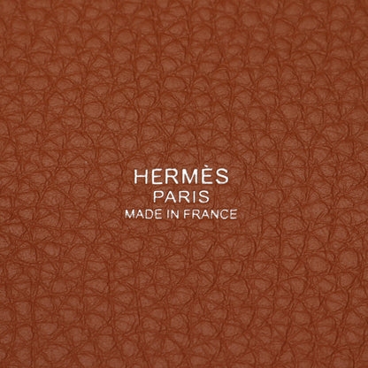 ピコタンロックPM ゴールド ハンドバッグ トリヨンクレマンス ブラウン シルバー金具 K刻印 エルメス バッグ HERMES