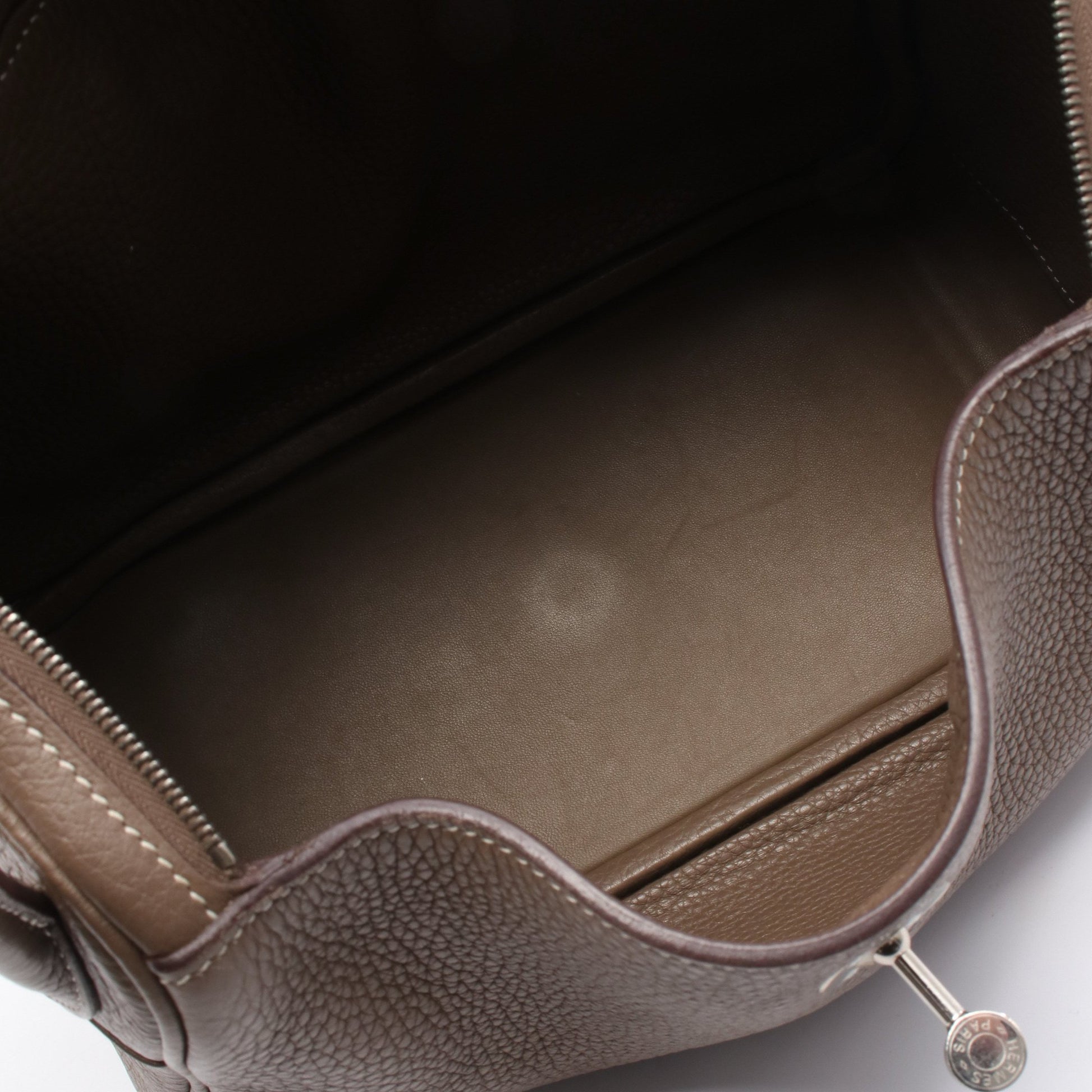 リンディ30 エトゥープ ショルダーバッグ トリヨンクレマンス グレーブラウン シルバー金具 X刻印 エルメス バッグ HERMES