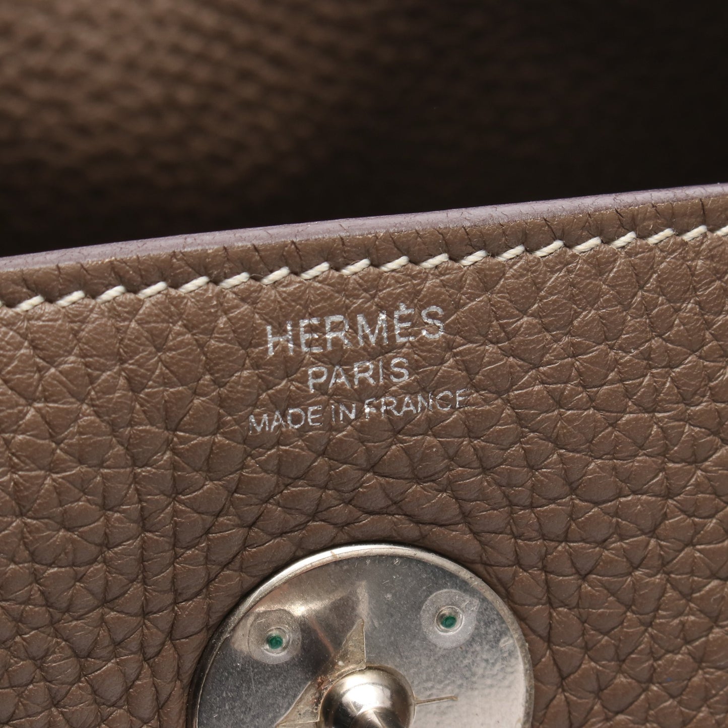 リンディ30 エトゥープ ショルダーバッグ トリヨンクレマンス グレーブラウン シルバー金具 X刻印 エルメス バッグ HERMES
