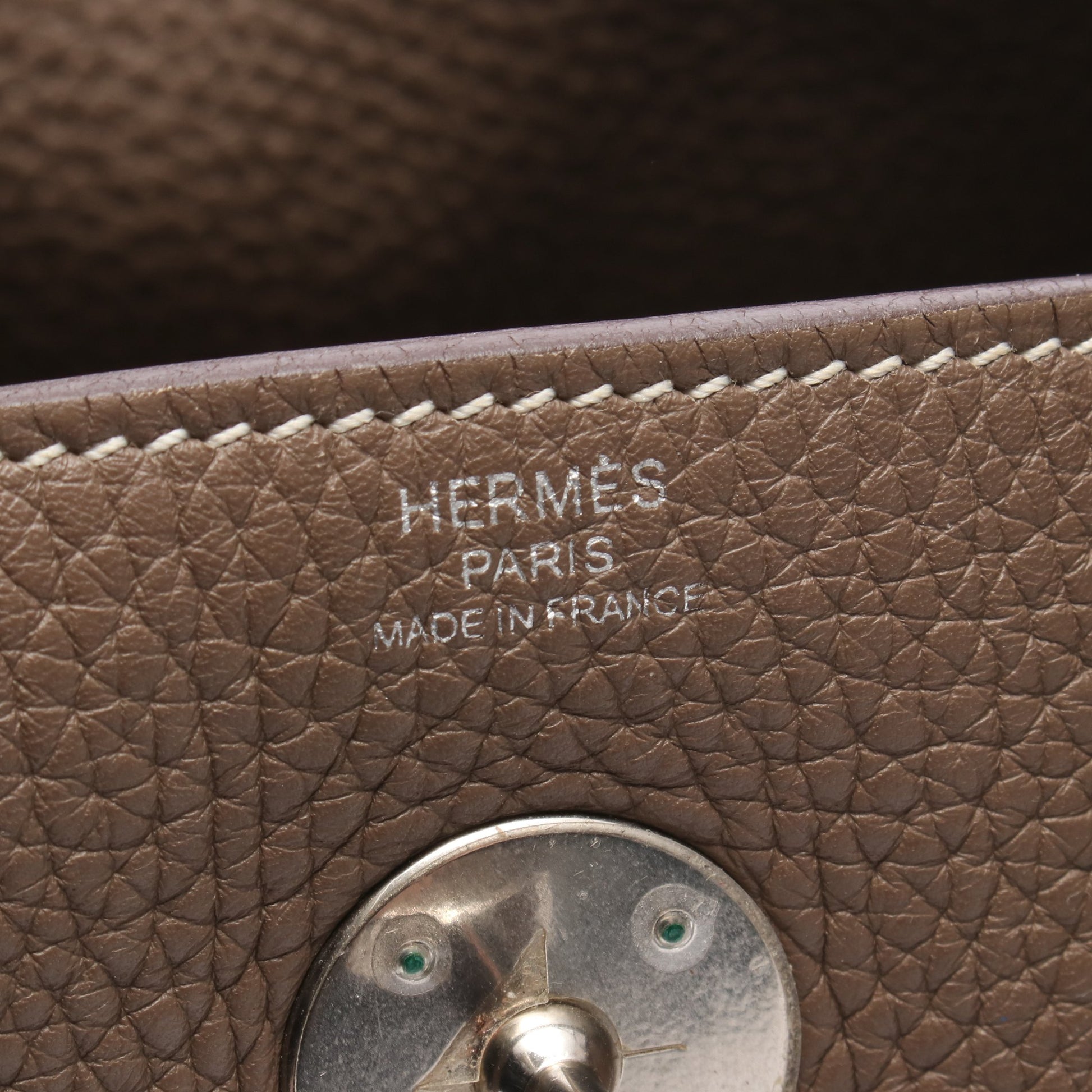 リンディ30 エトゥープ ショルダーバッグ トリヨンクレマンス グレーブラウン シルバー金具 X刻印 エルメス バッグ HERMES