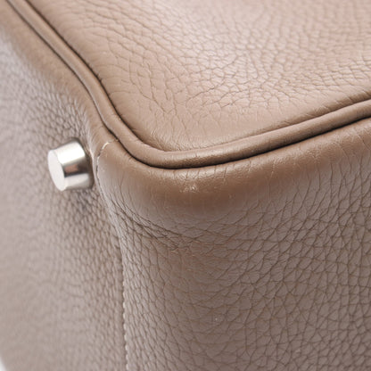 リンディ30 エトゥープ ショルダーバッグ トリヨンクレマンス グレーブラウン シルバー金具 X刻印 エルメス バッグ HERMES