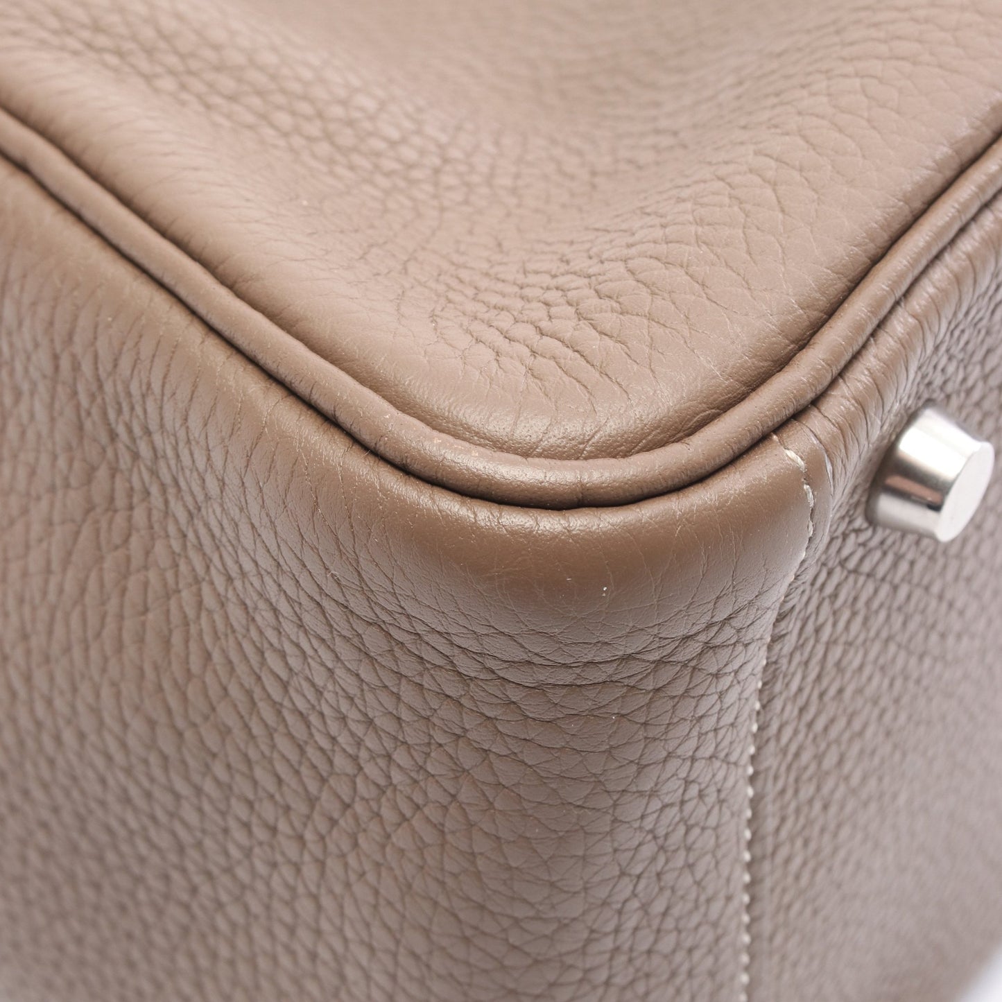 リンディ30 エトゥープ ショルダーバッグ トリヨンクレマンス グレーブラウン シルバー金具 X刻印 エルメス バッグ HERMES
