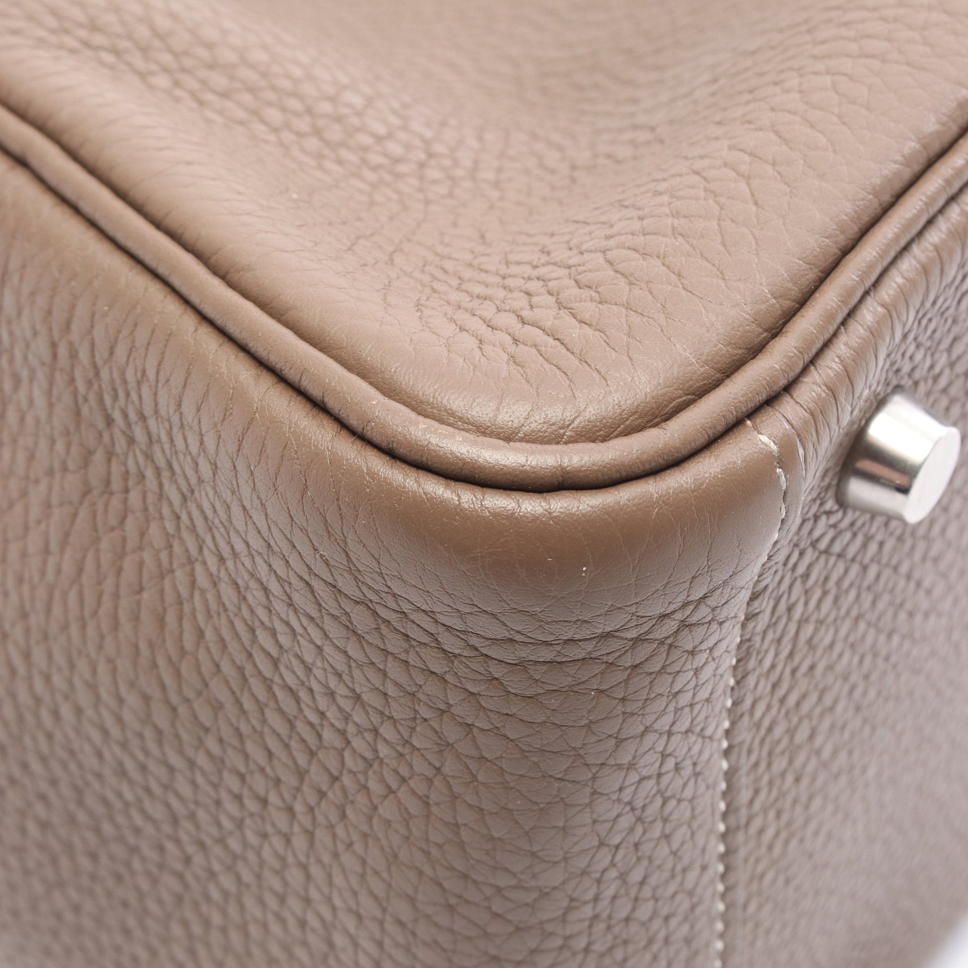 リンディ30 エトゥープ ショルダーバッグ トリヨンクレマンス グレーブラウン シルバー金具 X刻印 エルメス バッグ HERMES