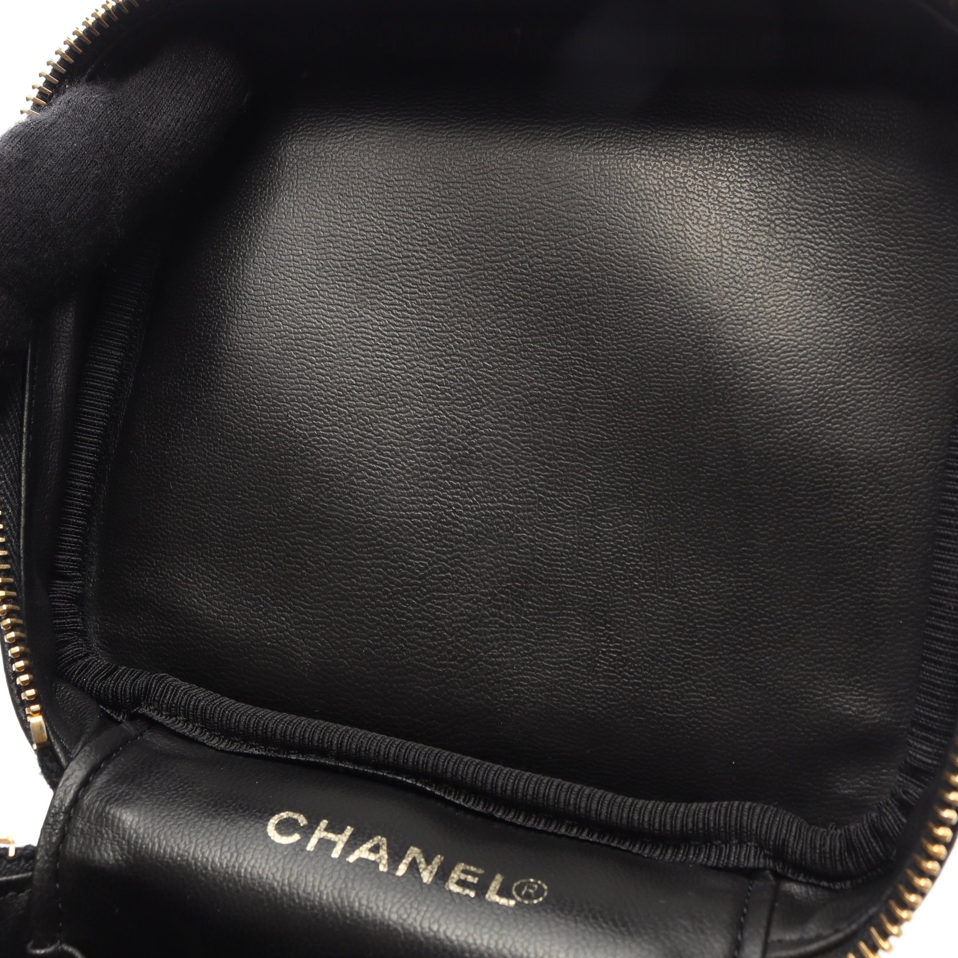 ココマーク ハンドバッグ バニティバッグ キャビアスキン ブラック ゴールド金具 シャネル バッグ CHANEL