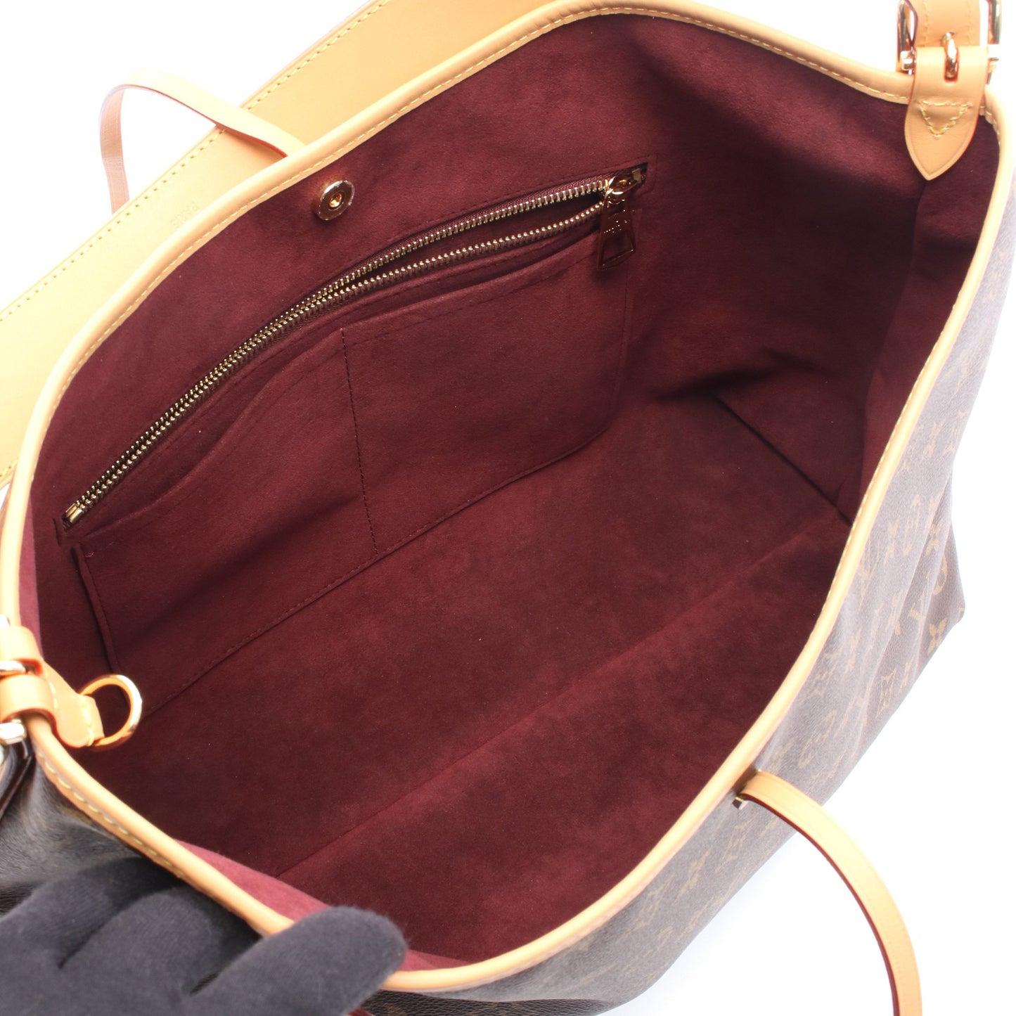 キャリーオール NM MM モノグラム ショルダーバッグ PVC レザー ブラウン ルイヴィトン バッグ LOUIS VUITTON