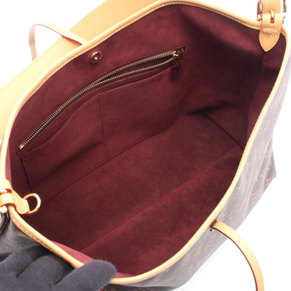 キャリーオール NM MM モノグラム ショルダーバッグ PVC レザー ブラウン ルイヴィトン バッグ LOUIS VUITTON