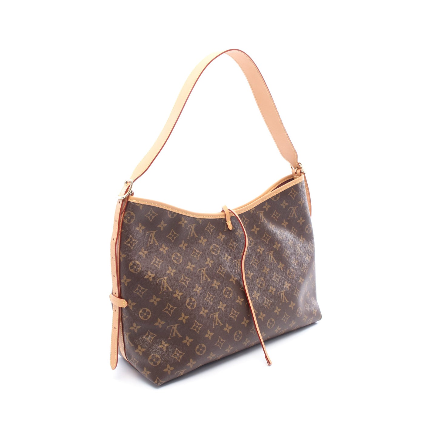 キャリーオール NM MM モノグラム ショルダーバッグ PVC レザー ブラウン ルイヴィトン バッグ LOUIS VUITTON