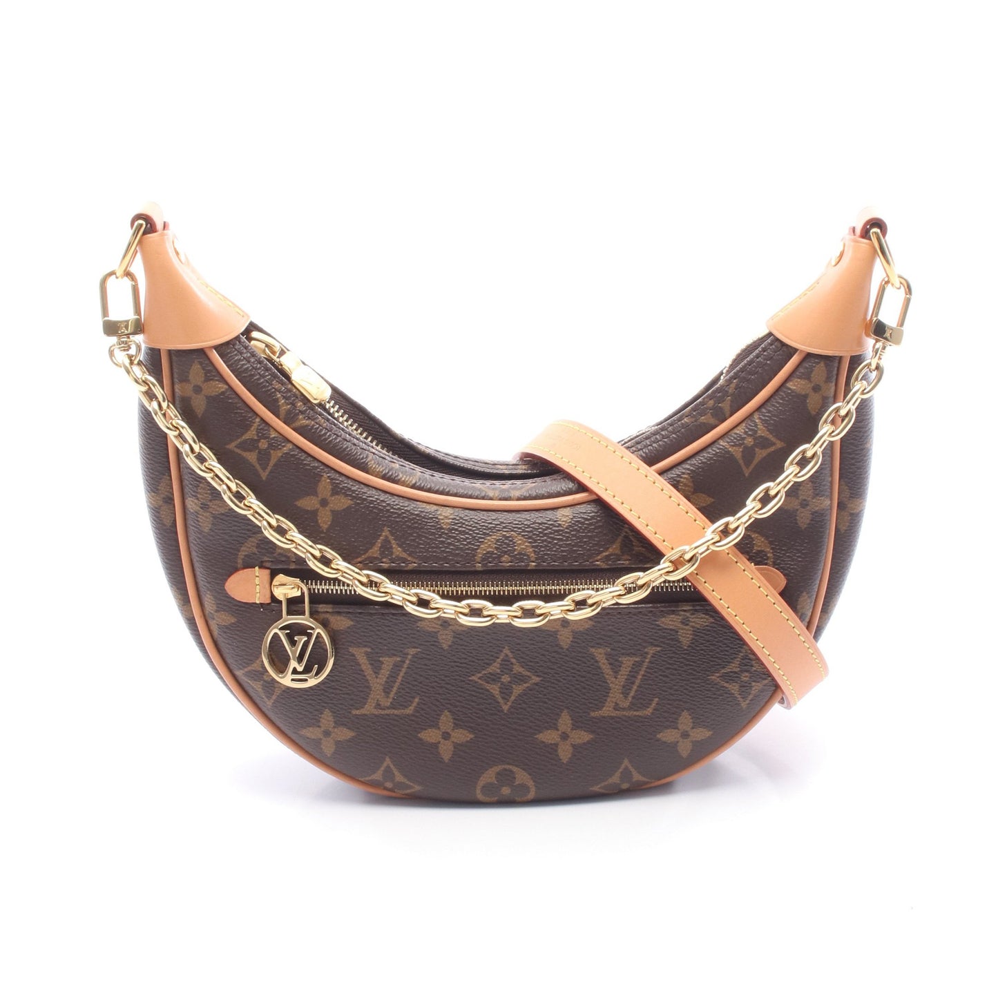 ループ モノグラム チェーンショルダーバッグ PVC レザー ブラウン ルイヴィトン バッグ LOUIS VUITTON
