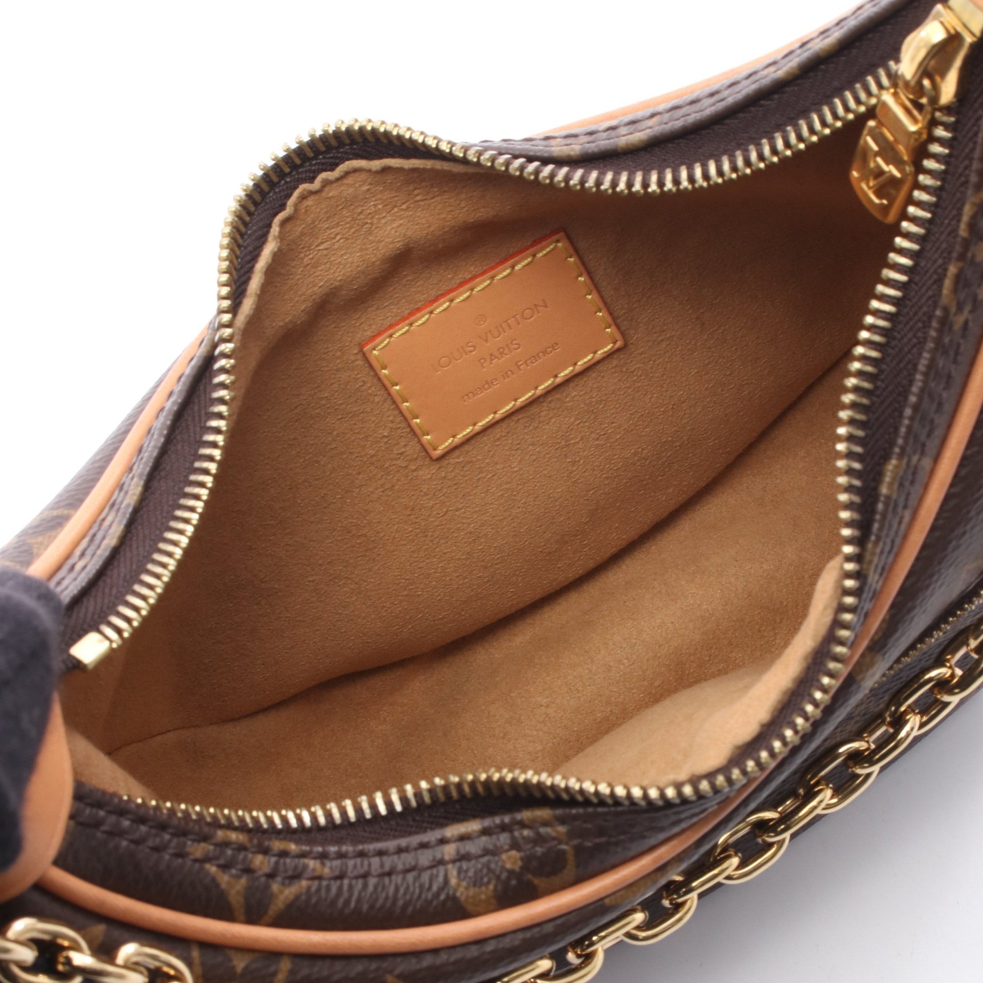 ループ モノグラム チェーンショルダーバッグ PVC レザー ブラウン ルイヴィトン バッグ LOUIS VUITTON