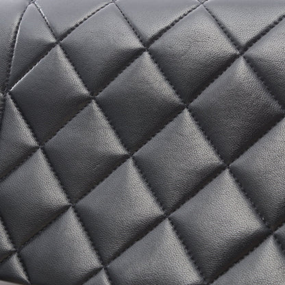 マトラッセ ダイアナフラップ チェーンショルダーバッグ ラムスキン ブラック ゴールド金具 シャネル バッグ CHANEL