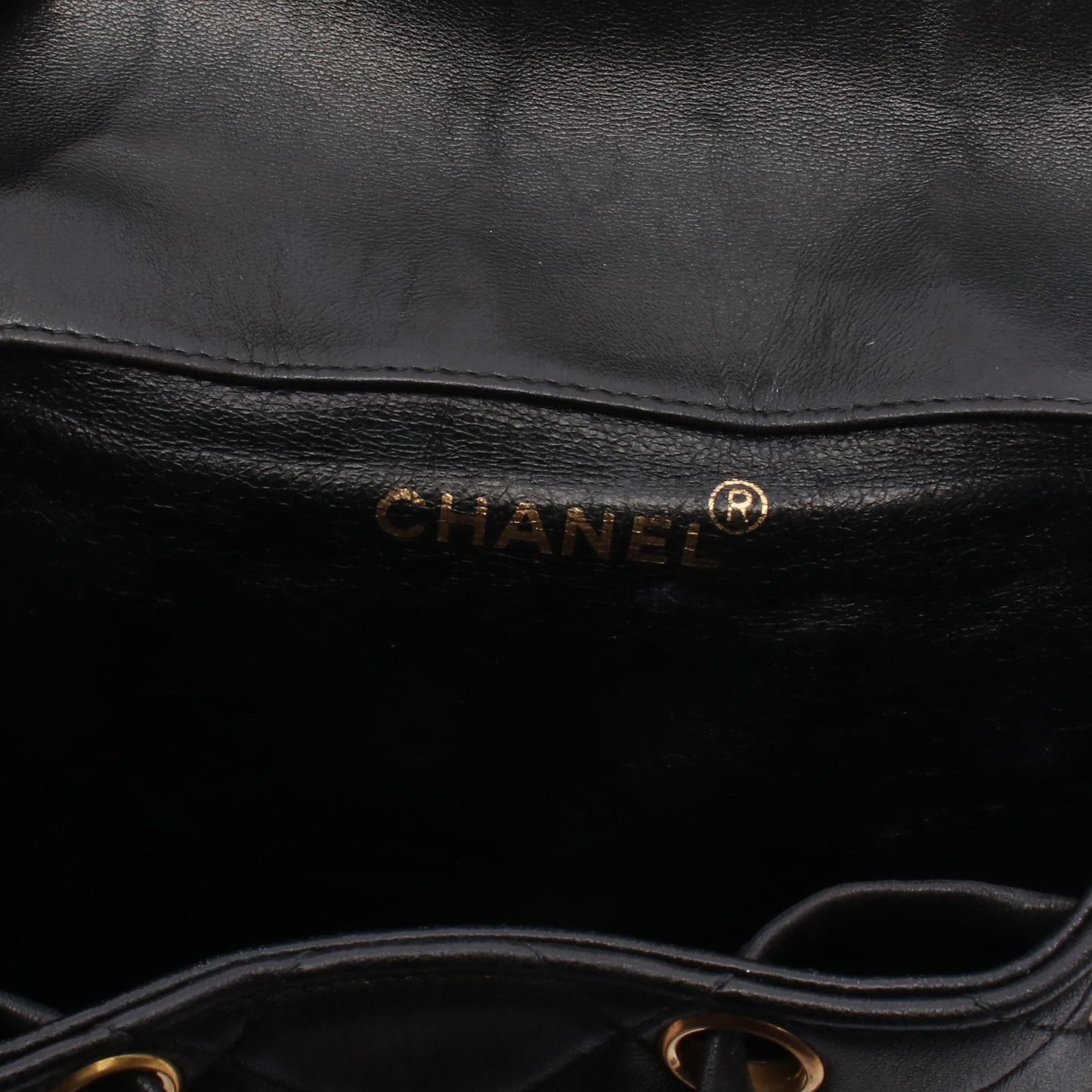 マトラッセ バックパック リュックサック ラムスキン ブラック ゴールド金具 シャネル バッグ CHANEL