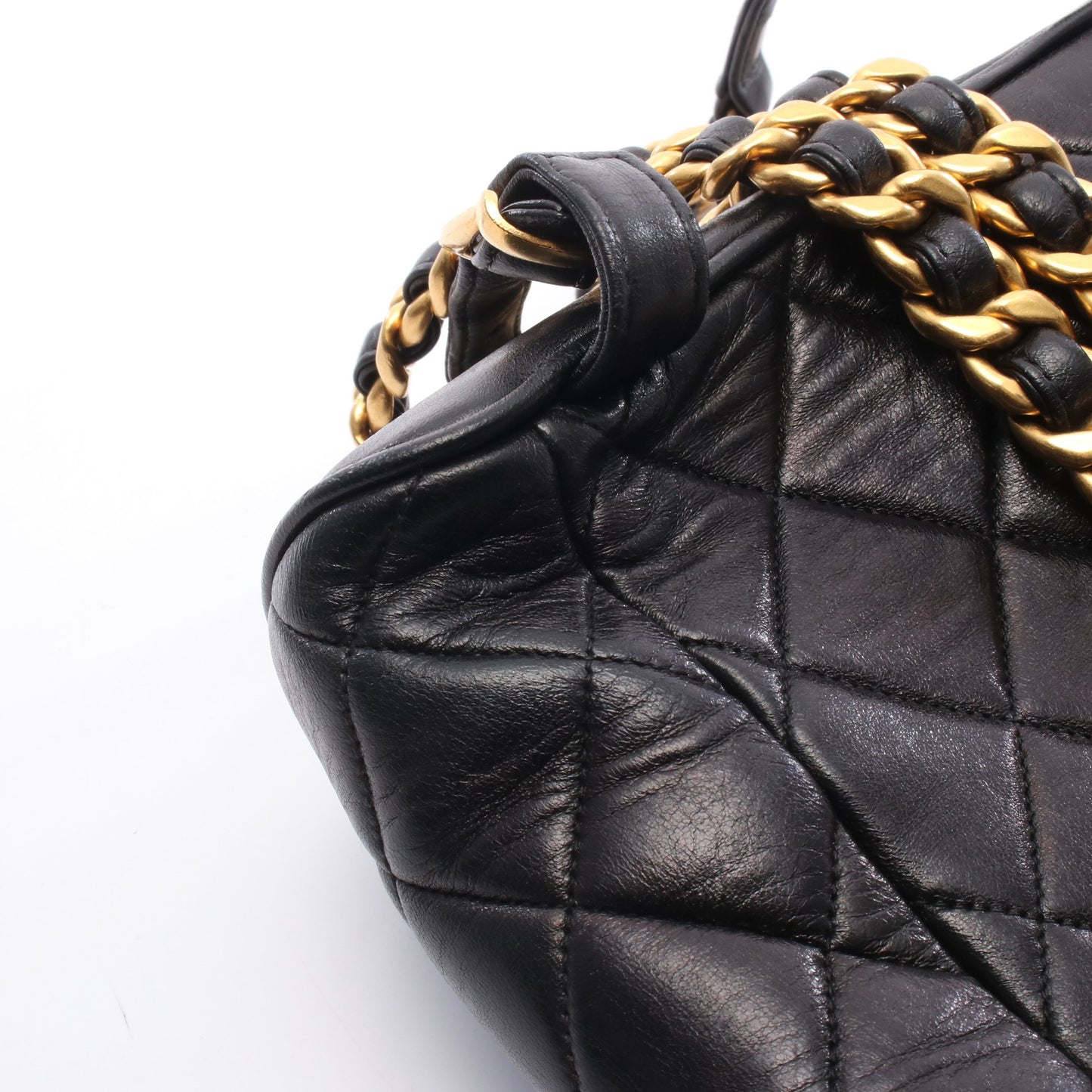 マトラッセ バックパック リュックサック ラムスキン ブラック ゴールド金具 シャネル バッグ CHANEL
