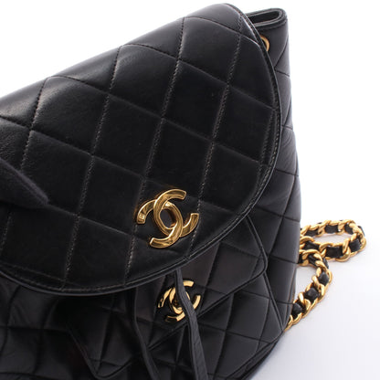 マトラッセ バックパック リュックサック ラムスキン ブラック ゴールド金具 シャネル バッグ CHANEL