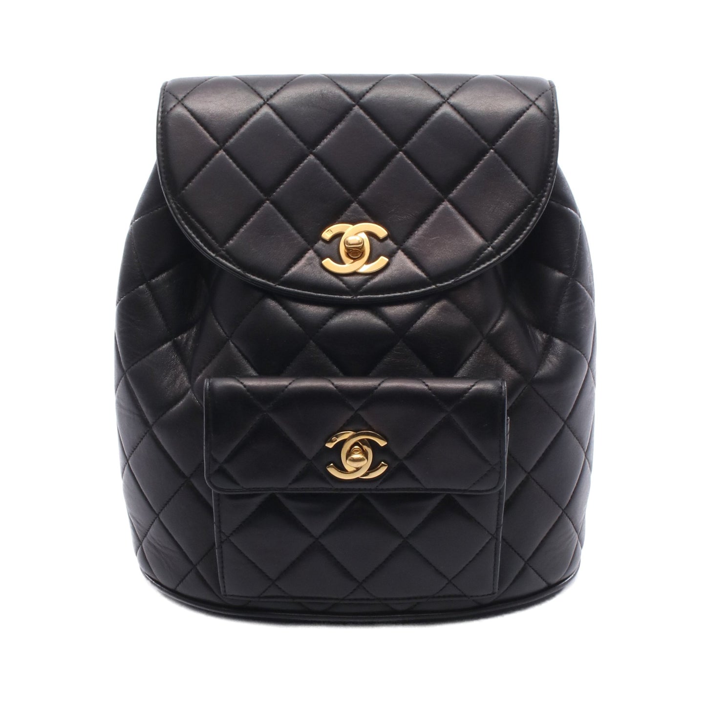 マトラッセ バックパック リュックサック ラムスキン ブラック ゴールド金具 シャネル バッグ CHANEL