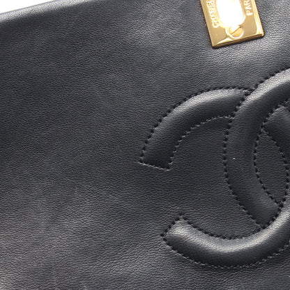 フルフラップ マトラッセ チェーンショルダーバッグ ラムスキン ブラック ゴールド金具 シャネル バッグ CHANEL